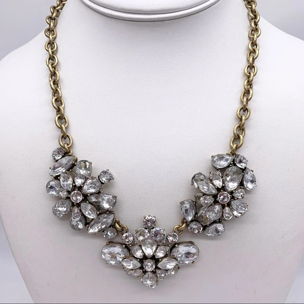 J. Crew Jeweled Cluster Necklace